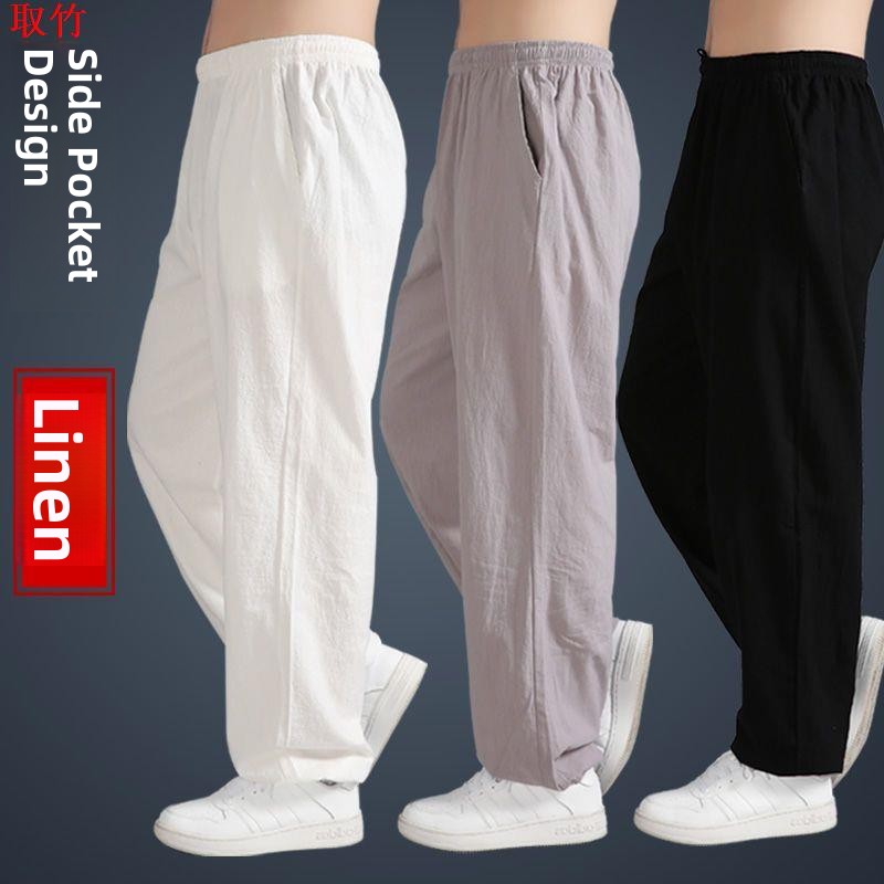 Loose Cotton Linen Tai Chi Pan - Yoga Fitness Training ulasan dan harga