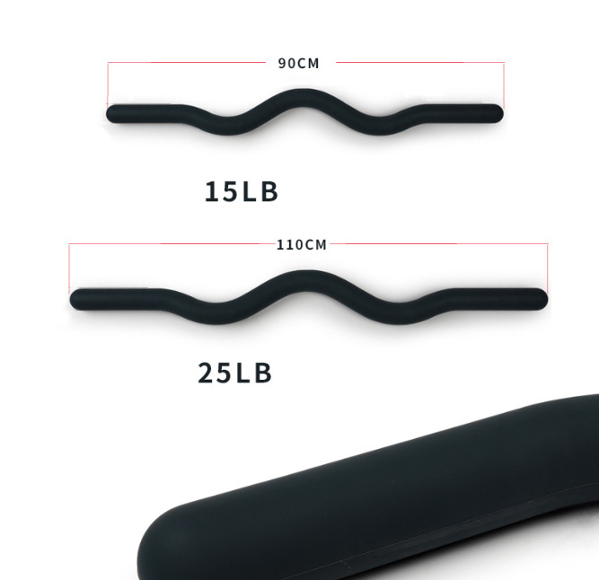 15LB 25LB Silicone Fitness Bar - Yoga Fitness Training ulasan dan harga