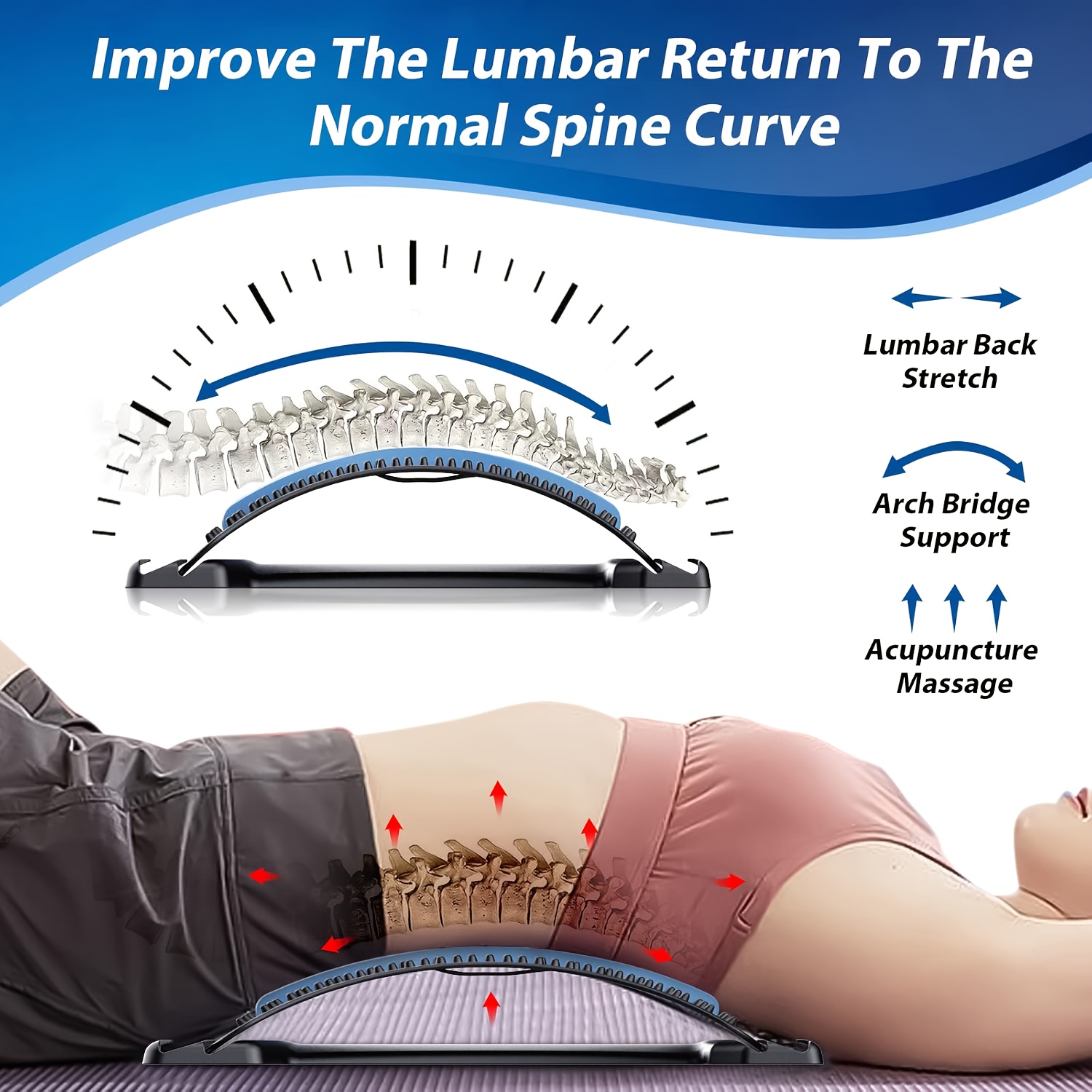 4-Level Adjustable Back Stretc - Posture Corrector Back ulasan dan harga